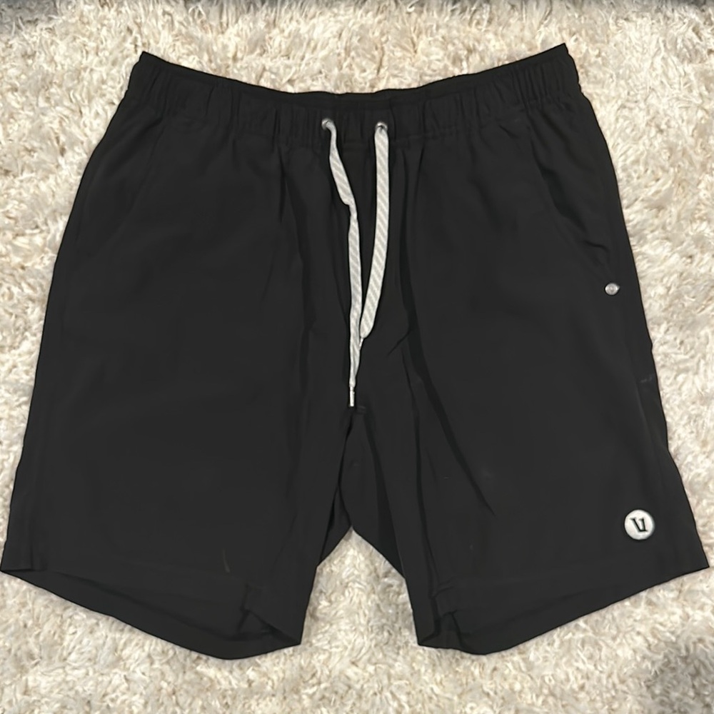 Vuori Black Athletic Shorts 9”